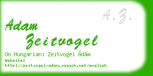 adam zeitvogel business card